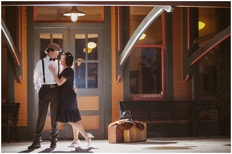 Lesley & Russell's 1920's Inspired You + Me session The Depot in